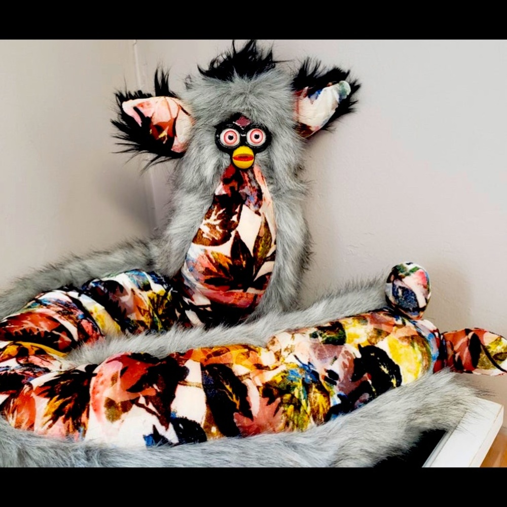 5 foot bendable with spine glasses Furby worm #furby #furbyart #customfurby - Picture 1 of 4